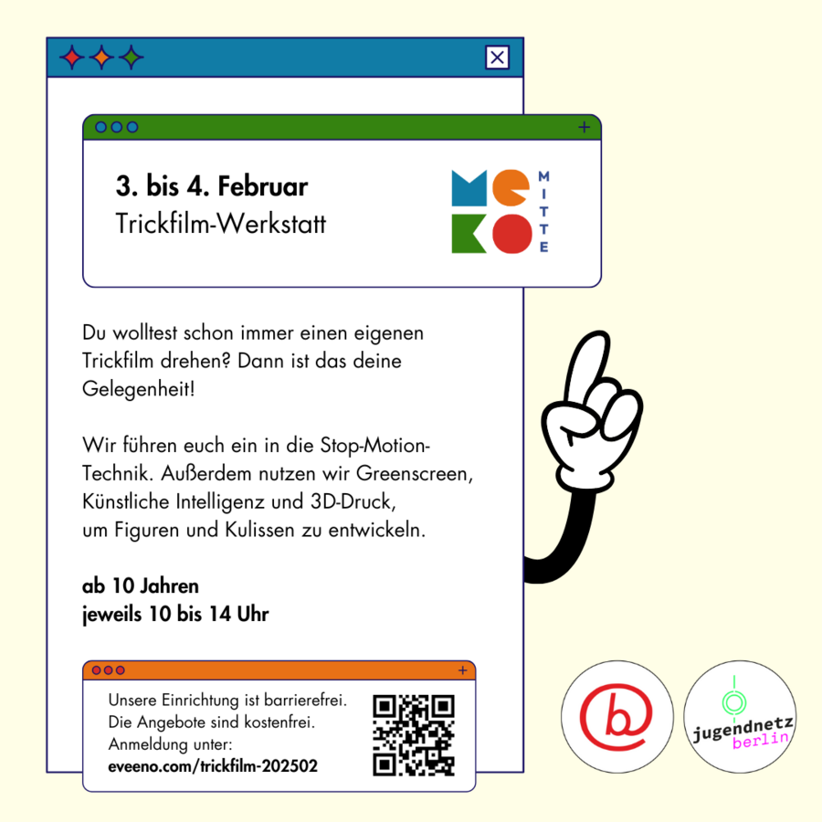 Flyer Ferienprojekt Trickfilm-Werkstatt