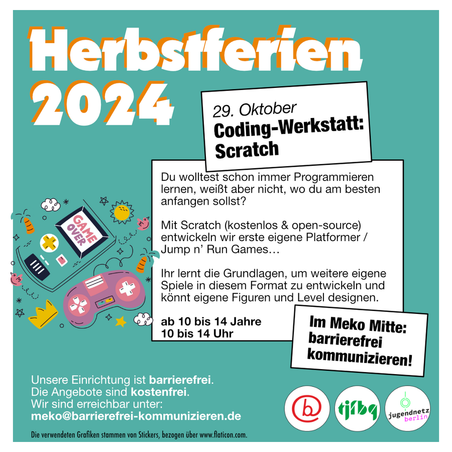 Flyer "Coding-Werkstatt: Scratch"
