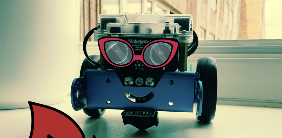 Foto eines Roboters mit Brille in der App Chatterpix.