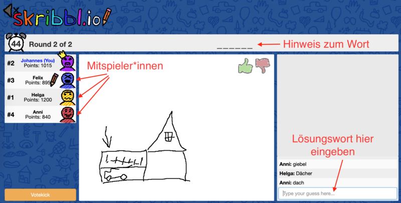 Scribbl.io-Zeichenbeispiel