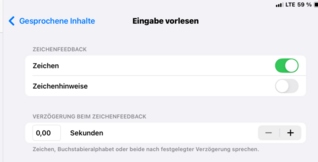 Die assistive Funktion "Eingabe vorlesen" von iOS