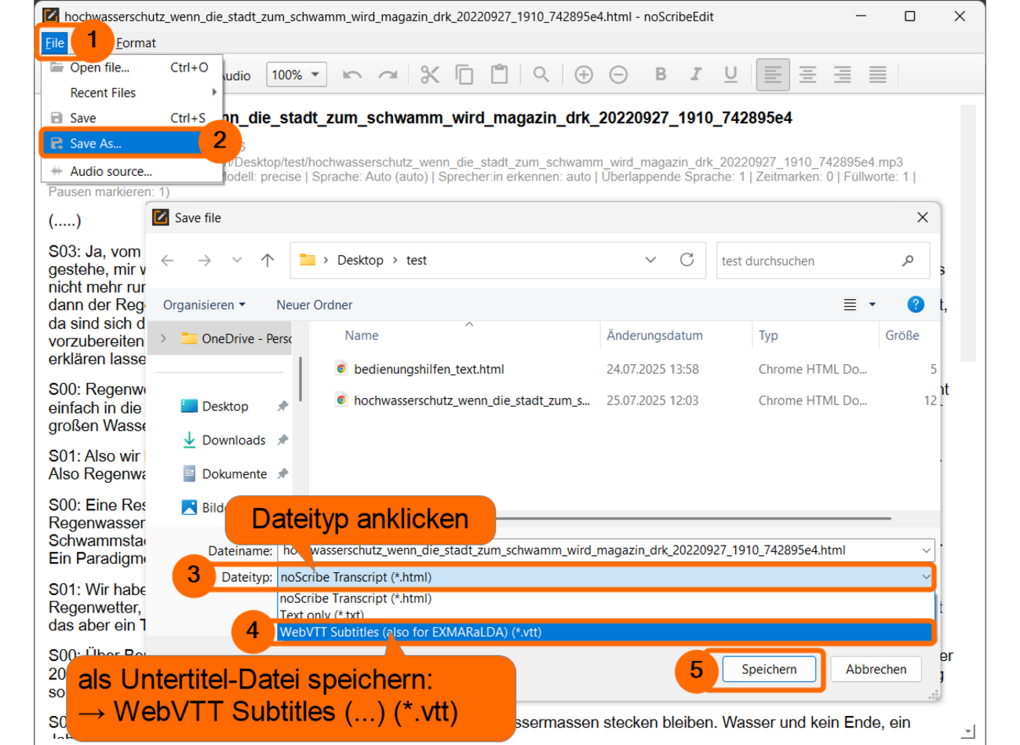 App-Screenshot - Infos im Text