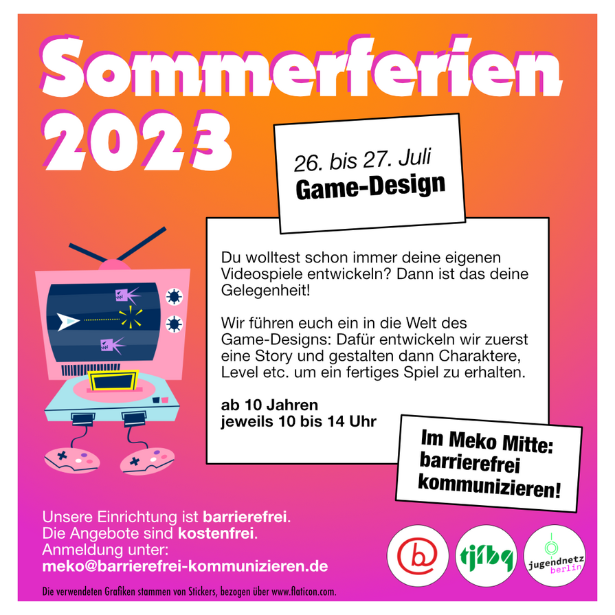 Flyer zum Workshop Game-Design – alle Infos folgen im Text.