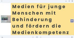 Gedruckter Text, von Lookout vorgelesen und in großer fetter Schrift vor gelbem Hintergrund angezeigt