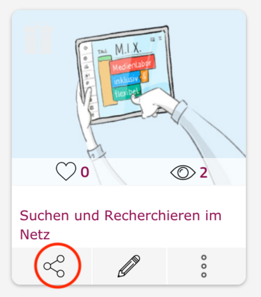 Learning Snacks teilen über einen Link
