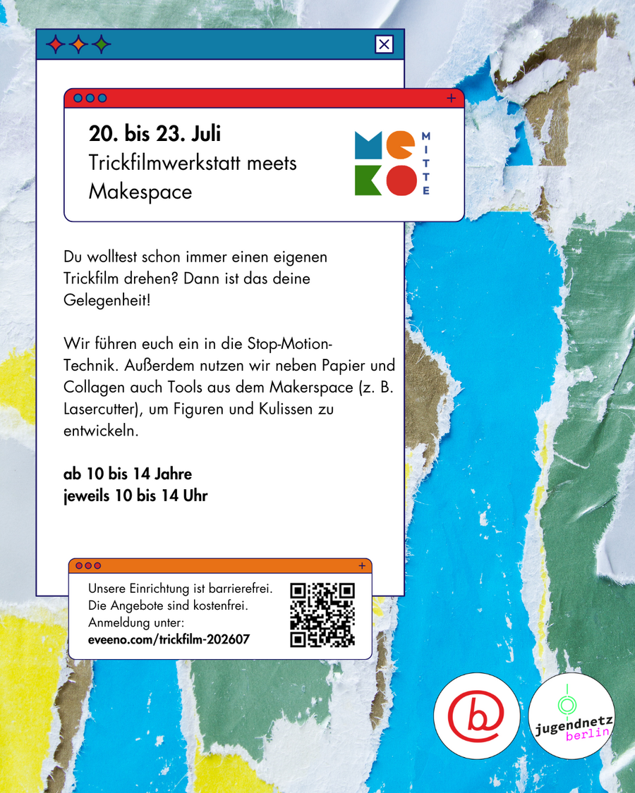 Flyer Trickfilmwerkstatt meets Makespace