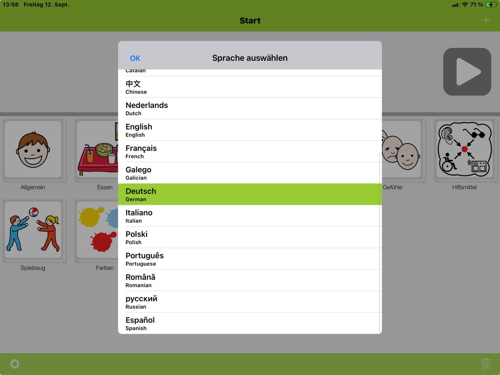 App-Screenshot - Infos im Text
