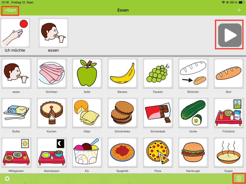 App-Screenshot - Infos im Text