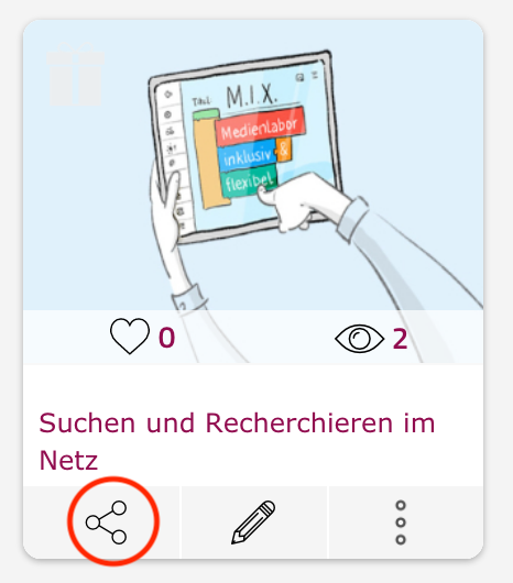 Learning Snacks teilen über einen Link