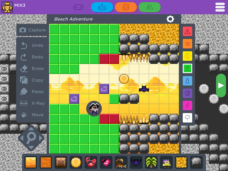 Die Oberfläche von Bloxels