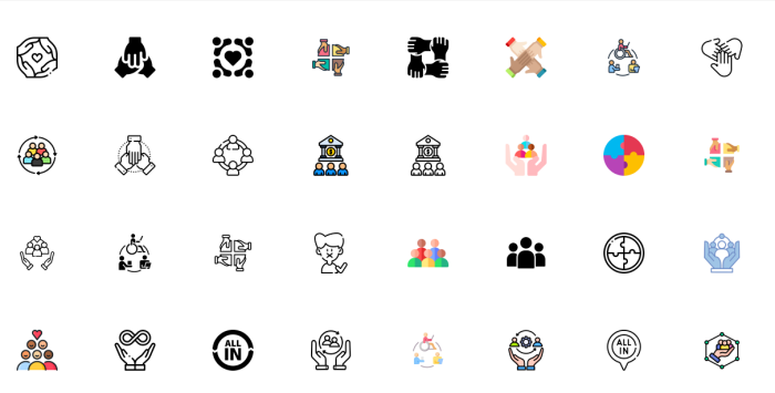 Flaticon-Piktogramme zum Suchwort Inclusion