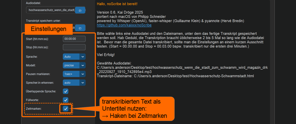 App-Screenshot - Infos im Text